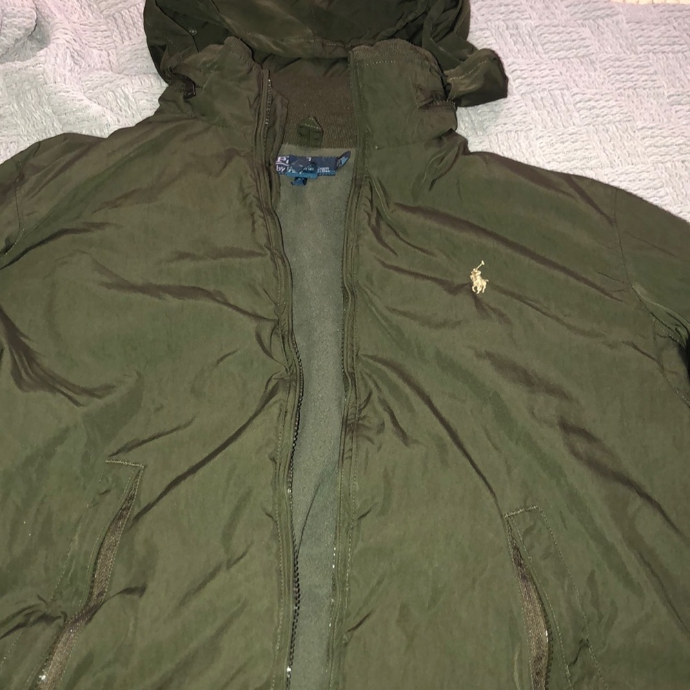 Thick polo hooded jacket